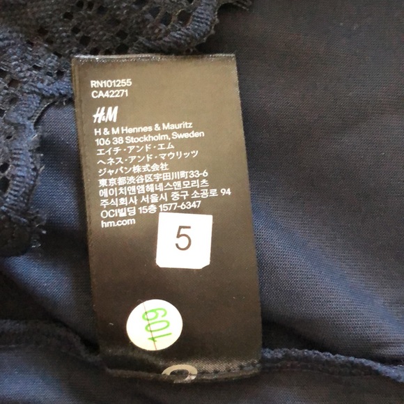 H&M navy blue lace v neck minidress - Picture 7 of 12